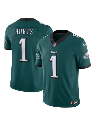 Men's Philadelphia Eagles Jalen Hurts Nike Green Vapor F.U.S.E. Limited Jersey 01