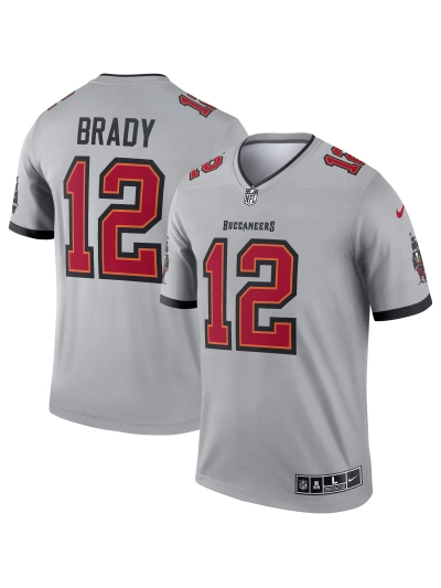 Men's Tampa Bay Buccaneers Tom Brady Nike Gray Inverted Legend Jersey 01