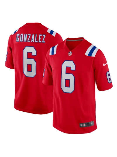 New England Patriots Christian Gonzalez Nike Red Reserve Game Jersey 01