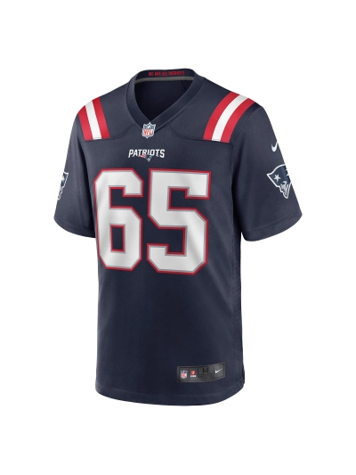 New England Patriots James Ferentz Nike Navy Game Jersey 02