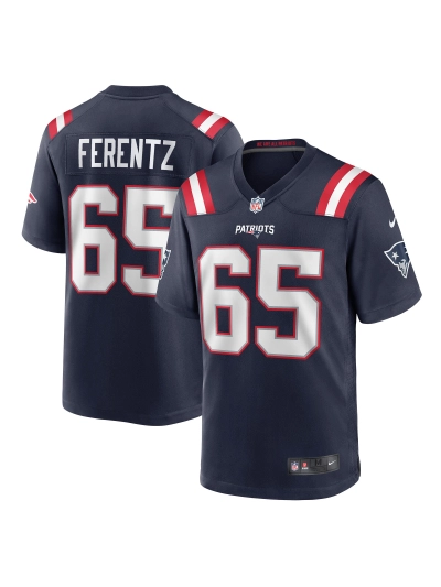 New England Patriots James Ferentz Nike Navy Game Jersey 01