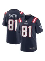 New England Patriots Jonnu Smith Nike Navy Game Jersey