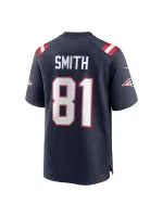 New England Patriots Jonnu Smith Nike Navy Game Jersey