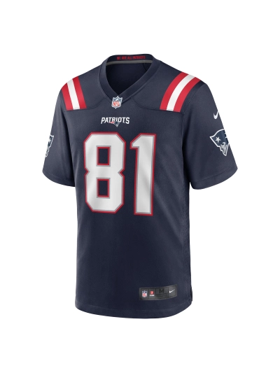 New England Patriots Jonnu Smith Nike Navy Game Jersey 02