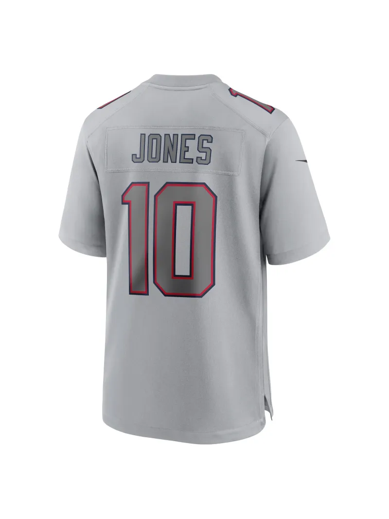 New England Patriots Mac Jones Nike Gray Atmospheric Stylish Game Jersey