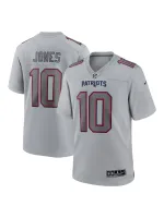 New England Patriots Mac Jones Nike Gray Atmospheric Stylish Game Jersey
