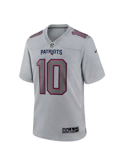 New England Patriots Mac Jones Nike Gray Atmospheric Stylish Game Jersey 02