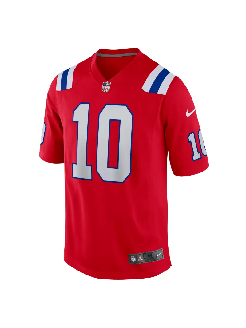 New England Patriots Mac Jones Nike Red Alternate Game Jersey