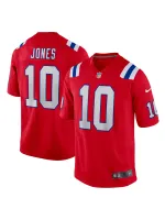 New England Patriots Mac Jones Nike Red Alternate Game Jersey