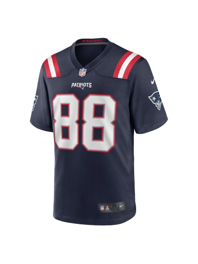  New England Patriots Mike Gesicki Nike Navy Game Jersey 02