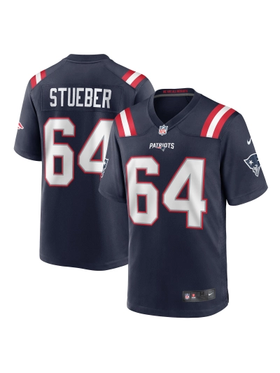 New England Patriots Andrew Stueber Nike Navy Player Jersey 01