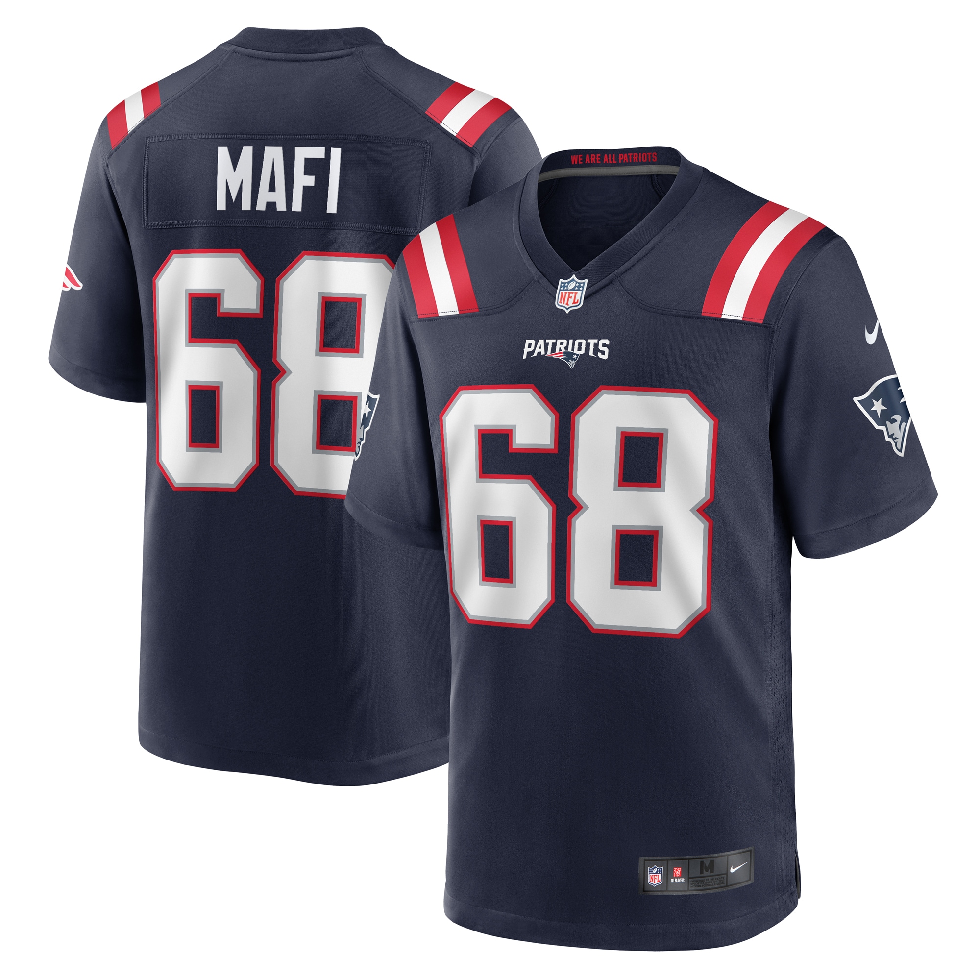 New England Patriots Atonio Mafi Nike Navy Game Jersey