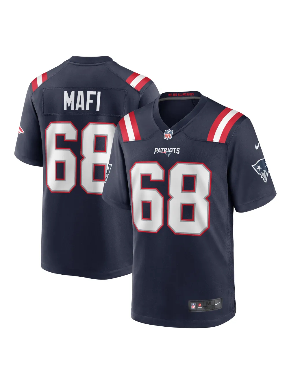 New England Patriots Atonio Mafi Nike Navy Game Jersey