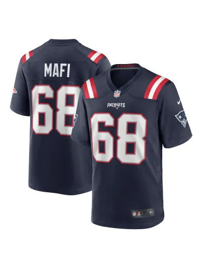 New England Patriots Atonio Mafi Nike Navy Game Jersey 01