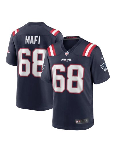 New England Patriots Atonio Mafi Nike Navy Game Jersey 01