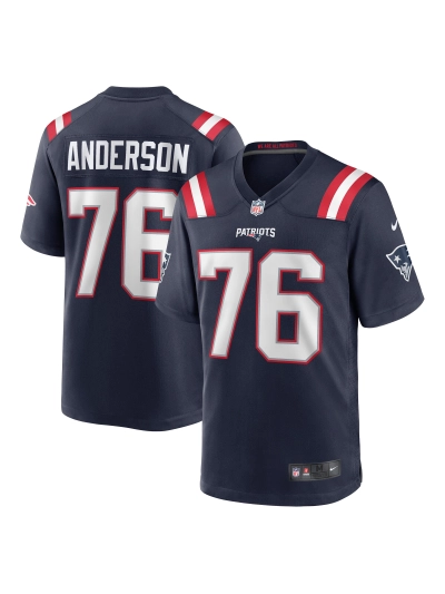 New England Patriots Calvin Anderson Nike Navy Game Jersey 01