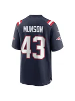 New England Patriots Calvin Munson Nike Navy Home Game Player Jersey