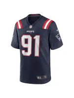 New England Patriots Deatrich Wise Jr. Nike Navy Game Jersey