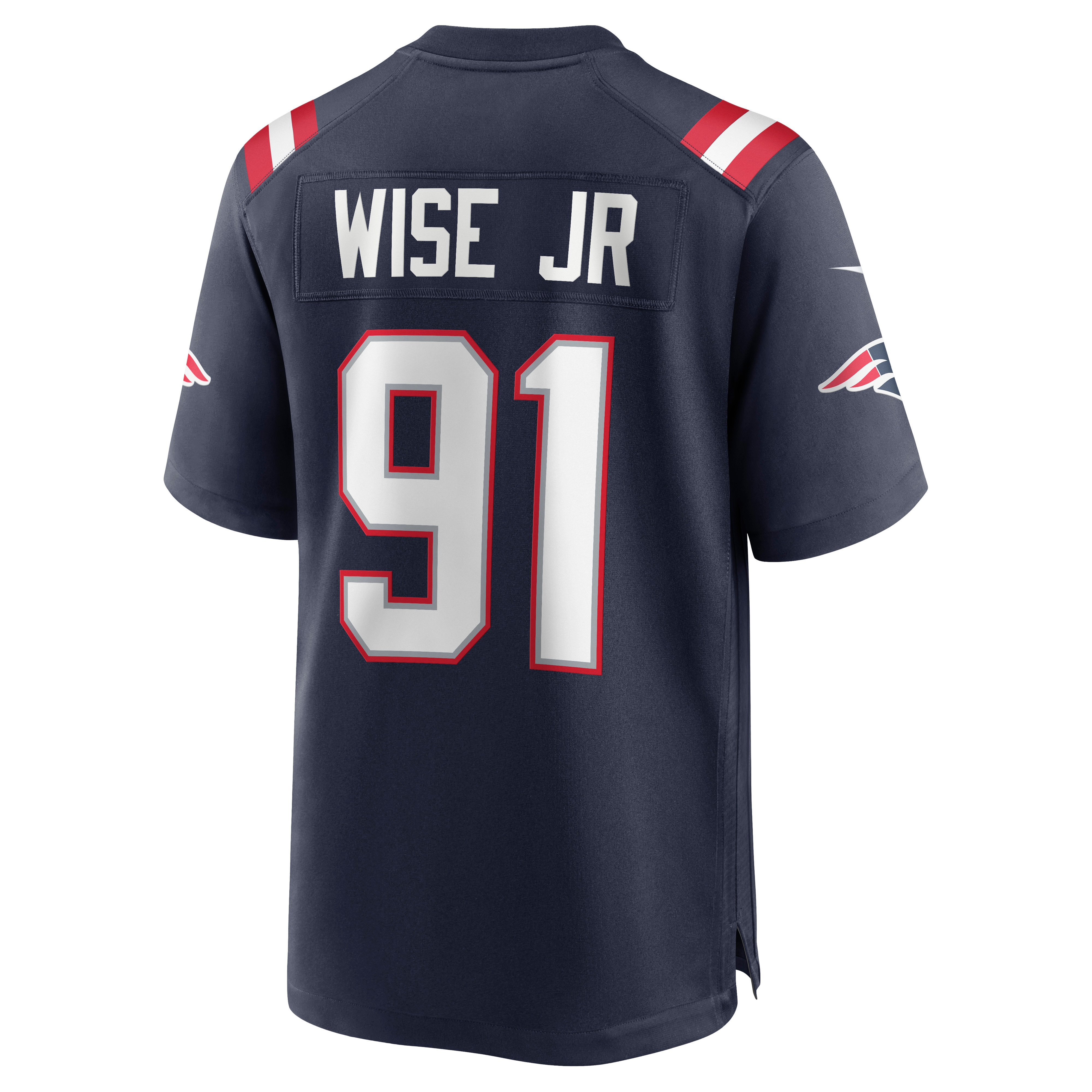 New England Patriots Deatrich Wise Jr. Nike Navy Game Jersey