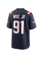 New England Patriots Deatrich Wise Jr. Nike Navy Game Jersey