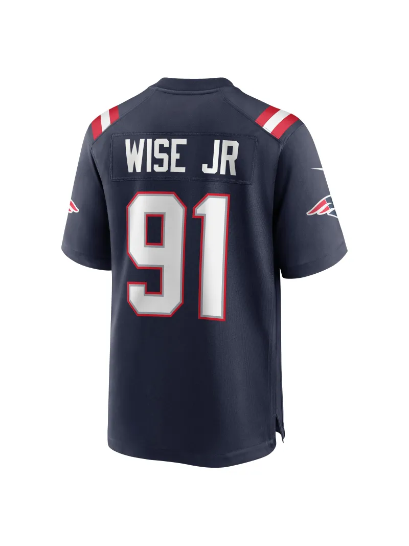 New England Patriots Deatrich Wise Jr. Nike Navy Game Jersey