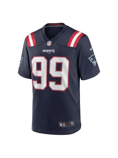 New England Patriots Jamie Collins Sr. Nike Navy Home Game Jersey 02