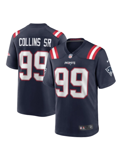 New England Patriots Jamie Collins Sr. Nike Navy Home Game Jersey 01