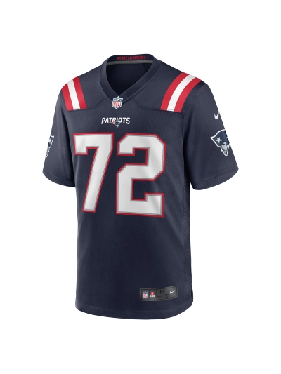 New England Patriots Jeremiah Pharms Jr. Nike Navy Game Jersey 02