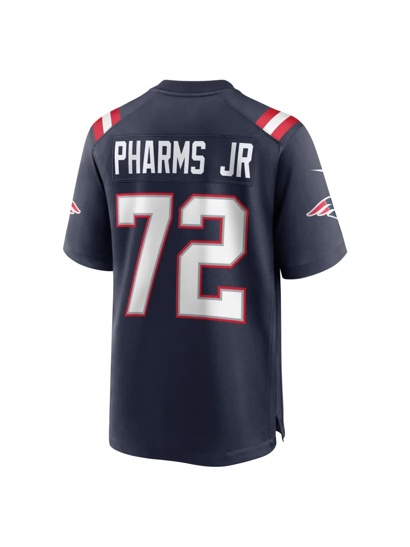 New England Patriots Jeremiah Pharms Jr. Nike Navy Game Jersey