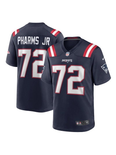 New England Patriots Jeremiah Pharms Jr. Nike Navy Game Jersey 01