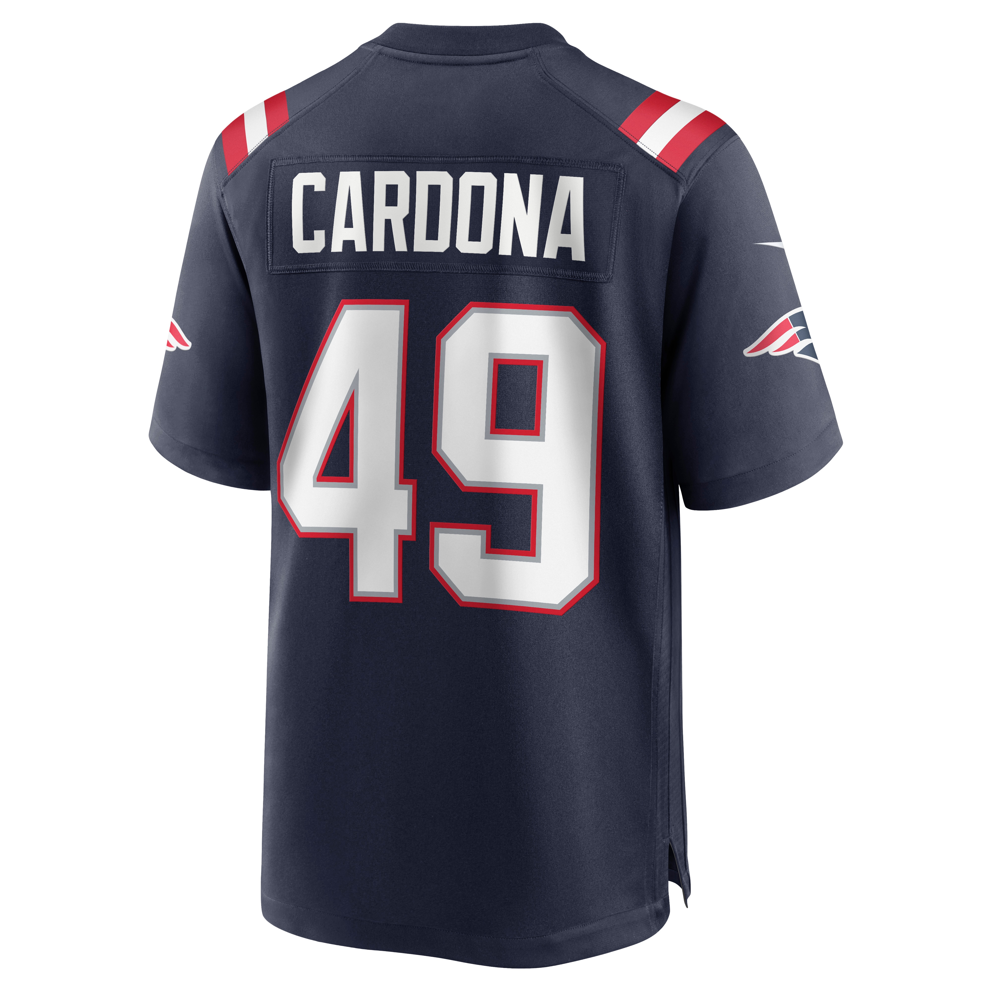 New England Patriots Joe Cardona Nike Navy Game Jersey