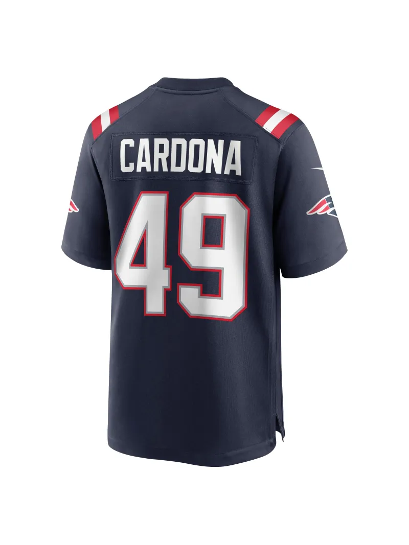New England Patriots Joe Cardona Nike Navy Game Jersey