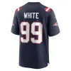 New England Patriots Keion White Nike White Game Jersey