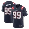 New England Patriots Keion White Nike White Game Jersey