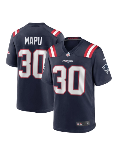 New England Patriots Marte Mapu Nike Navy Game Jersey 01