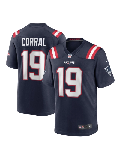 New England Patriots Matt Corral Nike Navy Game Jersey 01