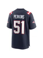 New England Patriots Ronnie Perkins Nike Navy Game Jersey
