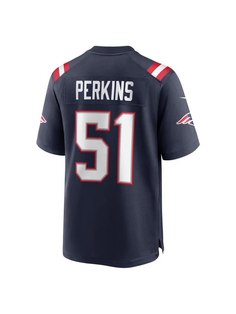 New England Patriots Ronnie Perkins Nike Navy Game Jersey