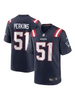 New England Patriots Ronnie Perkins Nike Navy Game Jersey