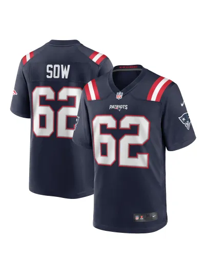 New England Patriots Sidy Sow Nike Navy Game Jersey 01
