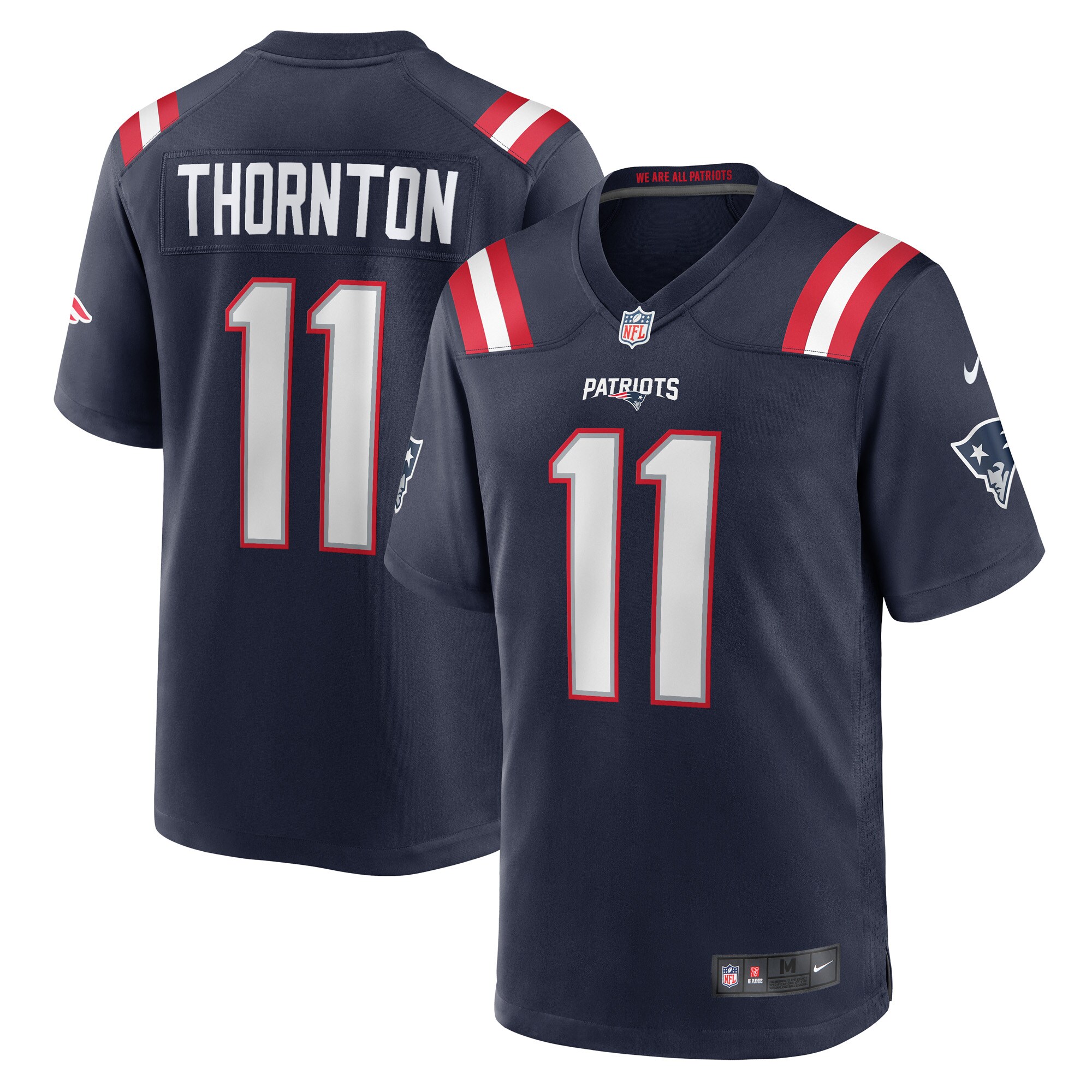 New England Patriots Tyquan Thornton Nike Navy Player Jersey