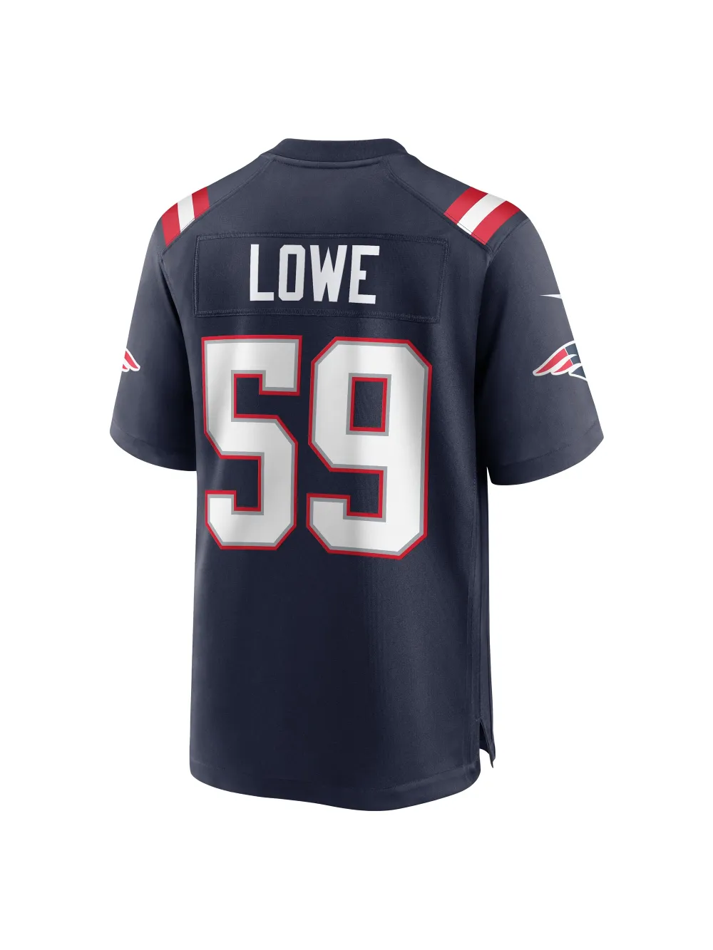 New England Patriots Vederian Lowe Nike Navy Game Jersey