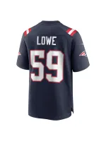 New England Patriots Vederian Lowe Nike Navy Game Jersey