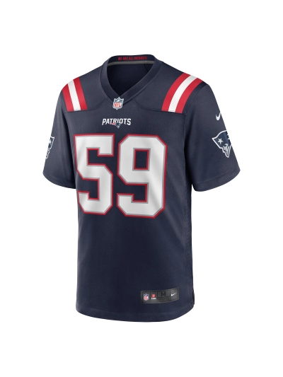 New England Patriots Vederian Lowe Nike Navy Game Jersey 02