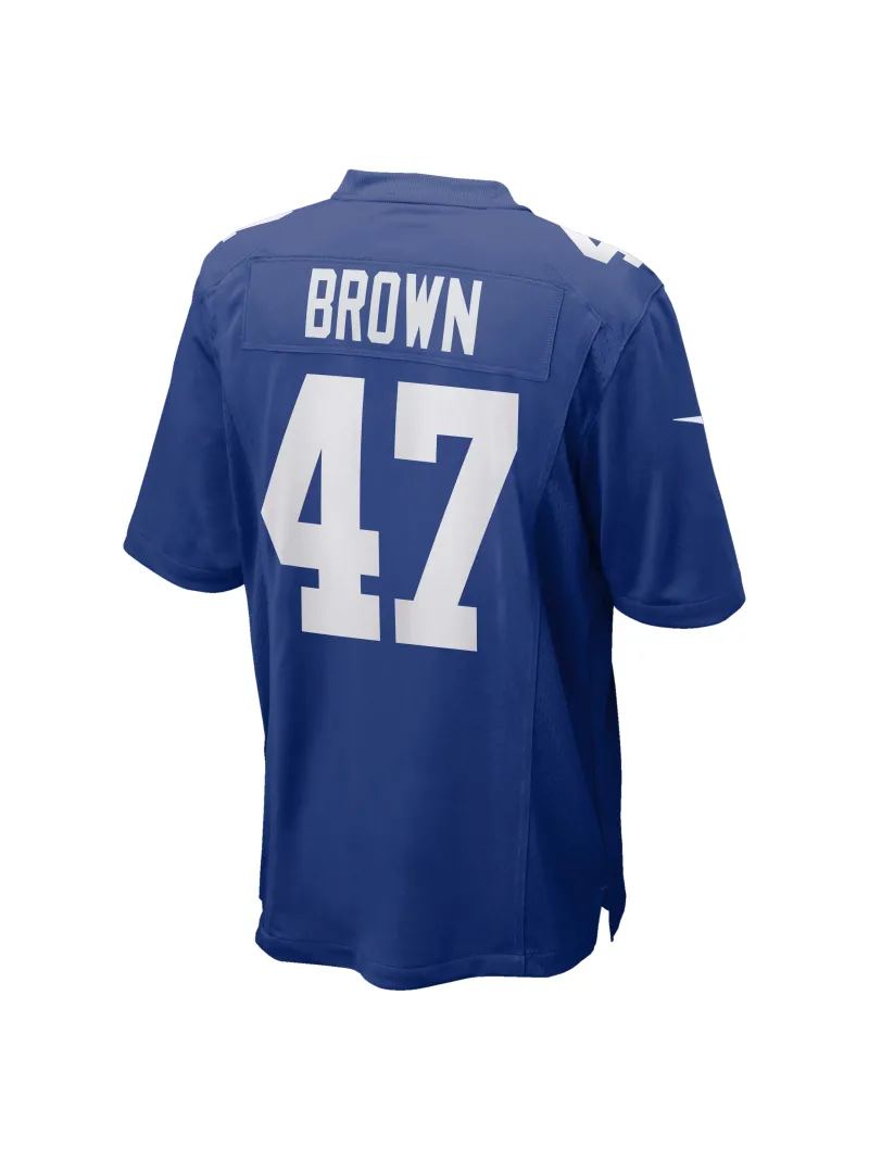 Men's New York Giants Cam Brown Nike Royal Game Jersey