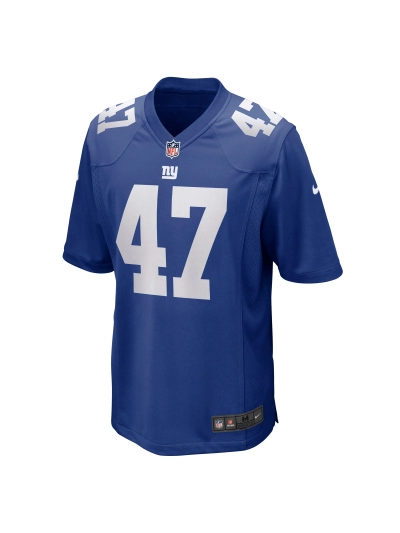 Men's New York Giants Cam Brown Nike Royal Game Jersey 02