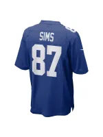 Men's New York Giants Cam Sims Nike Royal Game Jersey