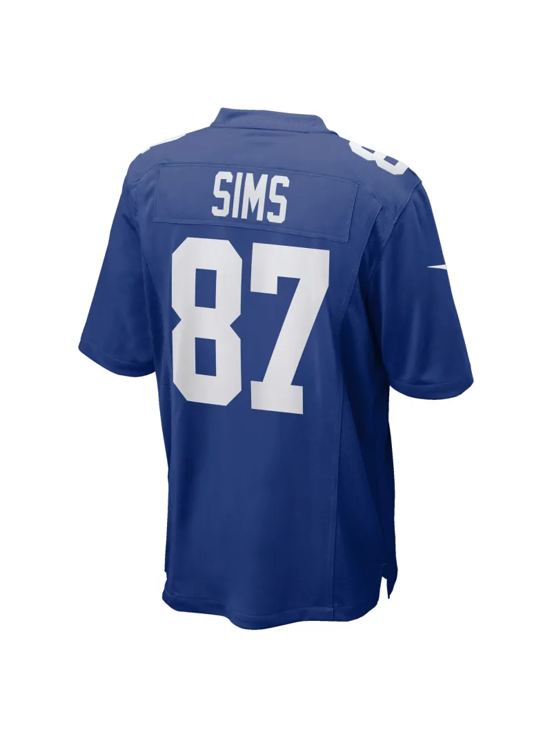 Men's New York Giants Cam Sims Nike Royal Game Jersey
