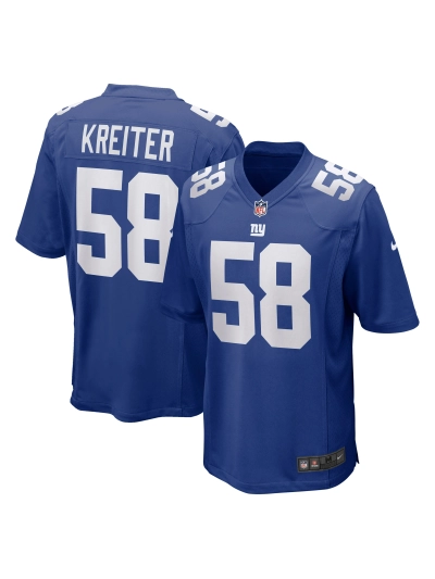 Men's New York Giants Casey Kreiter Nike Royal Game Jersey 01