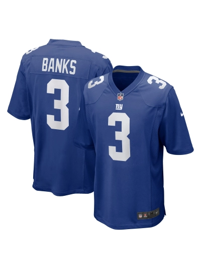 Men's New York Giants Deonte Banks Nike Royal Game Jersey 01